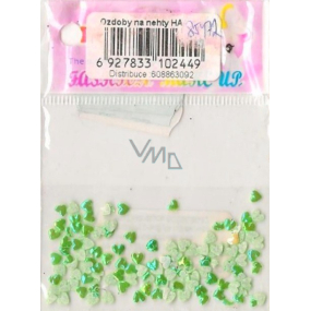 Angel Nail decorations hearts green 1 pack
