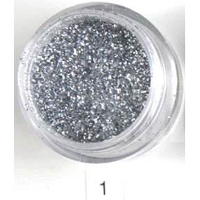 Ocean Crystaline loose nail polish, body, face 01 silver glitter 2 g