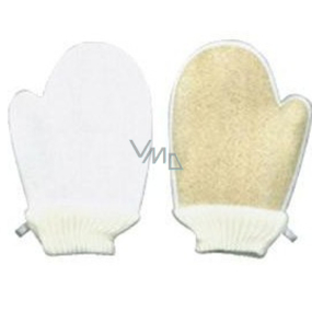 Lufa Cylindrica Massage Washcloth Gloves + Terrycloth Washcloth 16 x 24 cm Suitable for allergy sufferers 1 piece