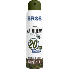 Bros Repellent against ticks on clothes repels and kills spray 90 ml