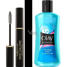 Max Factor 2000 Calorie Dramatic Volume Mascara 01 Black 9 ml + Olay Gentle Cleansers Refreshing Toner Cleansing Toner 200 ml
