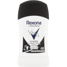 Rexona Invisible On Black + White Clothes antiperspirant deodorant stick for women 50 ml