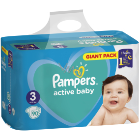 Pampers active Baby Dry - Giant pack 96 couches - Taille 3