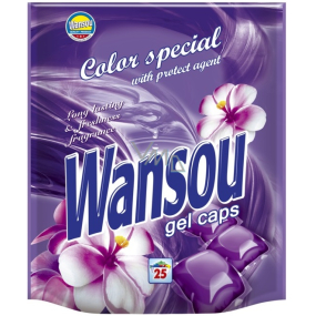 Wansou Color Special concentrated gel washing capsules for colored laundry 25 pieces