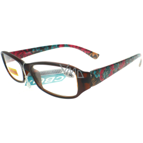 Berkeley Reading glasses +1.0 brown with flowers 1 piece ER4140