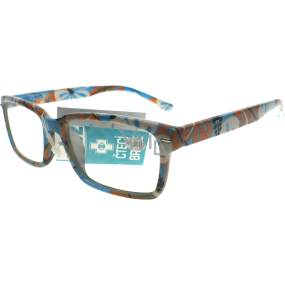 Berkeley Reading glasses +1.0 light blue flowered 1 piece MC2096