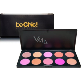 Be Chic! Charming Blush cosmetic palette of 10 blushes