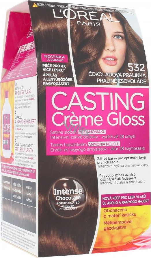 Loreal Paris Casting Creme Gloss hair color 532 chocolate praline - VMD  parfumerie - drogerie