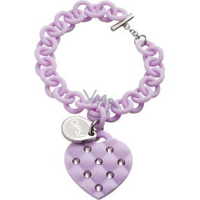Oops! Objects Matelassé Crystal Bracelet bracelet OPSBR-233 light lilac
