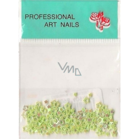 Professional Art Nails nail decorations stars green 1 pack