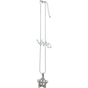 Silver necklace with star pendant 41 cm