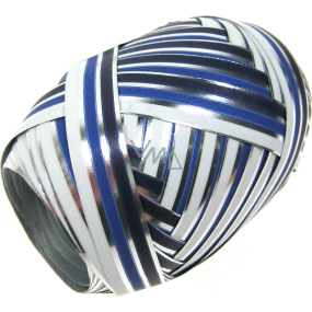 Nekupto Ball Luxury silver white and blue stripe 10 m