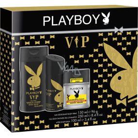 Playboy Vip for Him deodorant spray 150 ml + shower gel 250 ml + Morning Fight after shave balm 100 ml, cosmetic set
