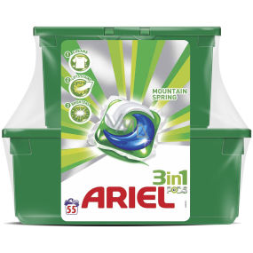 Ariel 3in1 Mountain Spring gel capsules for washing clothes 23 pieces + 32 pieces