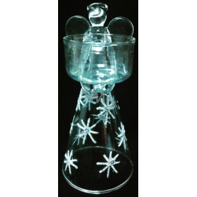 Glass angel for a candle 15 cm