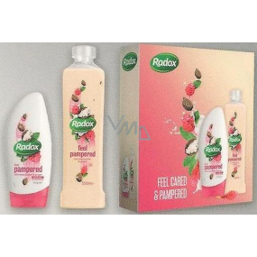Radox Feel Pampered cream shower gel 250 ml + Feel Pampered bath foam 500 ml gift, cosmetic set