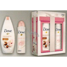 Dove Almond Purely Pampering Almond Cream with Hibiscus Nourishing Shower Gel 250 ml + Powder Soft antiperspirant deodorant spray 150 ml, cosmetic set