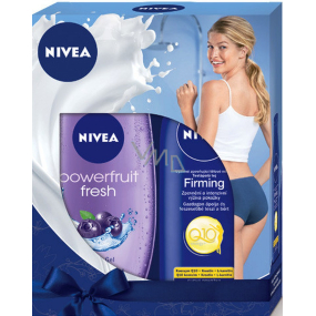 Nivea Powerfruit Fresh refreshing shower gel 250 ml + Q10 Plus Firming nourishing firming body lotion for dry skin 250 ml, for women cosmetic set