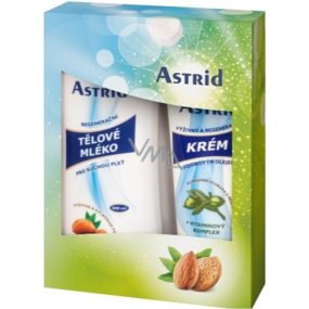 Astrid Regenerating body lotion for dry skin 250 ml + nourishing and regenerating cream with jojoba oil 100 ml, cosmetic set