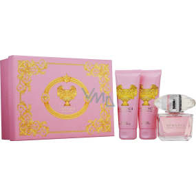 Versace Bright Crystal eau de toilette for women 50 ml + body lotion 50 ml + shower gel 50 ml, gift set