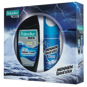 Palmolive Men 3in1 Fresh Care shower gel 250 ml + Mennen Speed Stick Power of Nature deodorant spray 150 ml, cosmetic set