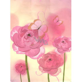 Nekupto Gift kraft bag 24 x 18 x 8 cm Pink roses