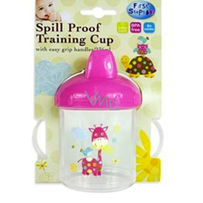 First Steps Training Cup cup with two handles 6+ months pink 1 piece