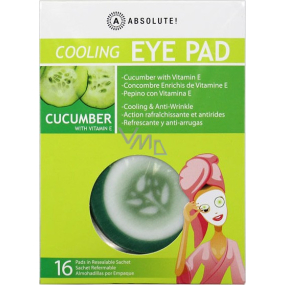 Absolute New York Cooling Eye Pad Cucumber with Vitamin E Cooling Eye Pads 16 pieces