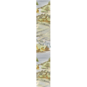 Nekupto Gift wrapping paper 70 x 500 cm Christmas Light blue cottage