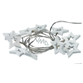 Emos White Star Lighting 10 LEDs, 1.5m Warm White + 30cm Cord-On Battery