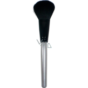 Cosmetic brush with synthetic bristles for powder black with white handle 30350 19 cm