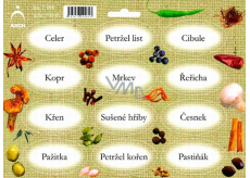 Arch Stickers for Spice Jars Jute Chromolithography Celery - dried tops (root vegetables, mushrooms,...)