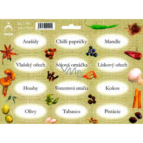 Arch Jute spice stickers color printing Peanuts - ingredients for minutes (soy sauce, nuts, peppers)