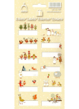 Arch Christmas labels stickers Animals yellow arch 12 labels