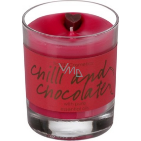 Bomb Cosmetics Chilli and Chocolate Glass Candle Scented natural, handmade candle in glass burns for up to 35 hours