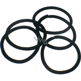 Hair band black 5 x 0.4 cm 5 pieces