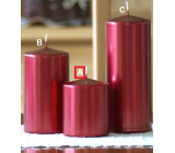 Lima Metal Serie candle red cylinder 80 x 100 mm 1 piece