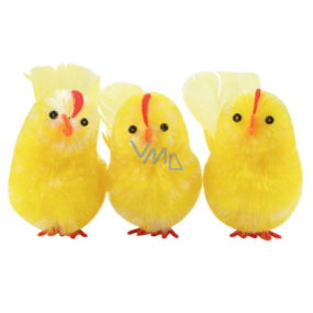 Plush chicks for standing 6 cm in a box of 3 pieces