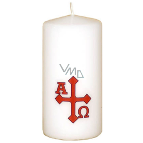 Lima Church candle white with cylinder motif 1045 50 x 100 mm 1 piece