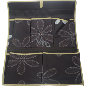 Pocket for hanging brown fabric 44 x 35 cm 5 pockets 320