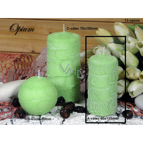 Lima Sirius Opium scented candle green cylinder 60 x 120 mm 1 piece