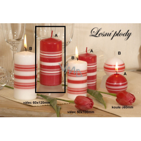 Lima Fresh Line Forest fruits scented candle red cylinder 60 x 120 mm 1 piece
