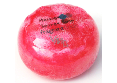 Fragrant Red Delicious Glycerin Massage Soap with Sponge Filled with DKNY Red Delicious Perfume Scent in Red Color 200 g