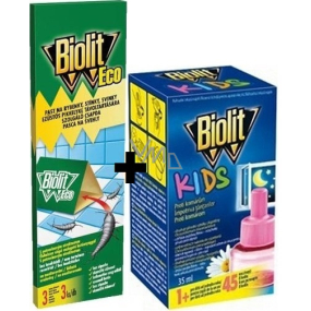 Biolit Kids Electric mosquito vaporizer 45 nights refill 35 ml + Biolit Eco fish trap, shades, monitoring pigs 3 pieces