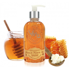 Jeanne en Provence Beurre de Karité & Miel Shea butter and Honey liquid soap with a delicate scent dispenser 300 ml