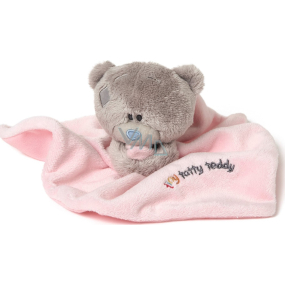 Me to You Teddy Tiny Tatty Teddy Blanket with teddy bear pink 22 x 18 cm