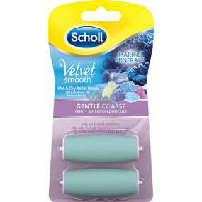 Scholl Velvet Smooth Marine Minerals spare head for electric file rotating finely rough with sea minerals 2 pieces