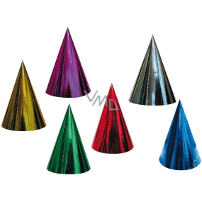 Carnival hat hologram different colors 6 pieces in the package