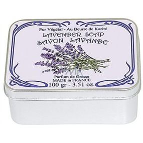 Le Blanc Lavander - Lavender natural solid soap in a box of 100 g