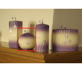 Lima Blooming meadow candle light purple ball 80 mm 1 piece